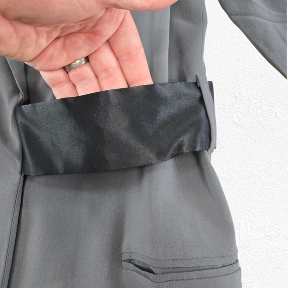 Universal Standard Gray Long Blazer Coat Modern Minimalist Workwear Size Small - Picture 5 of 12